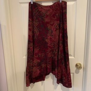 J Jill Asymmetrical pattern skirt